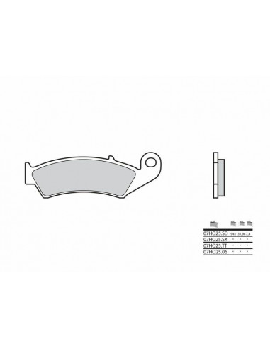 Plaquettes de frein BREMBO Off-Road métal fritté - 07HO25SD