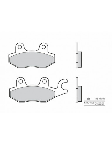 Plaquettes de frein BREMBO route carbone céramique - 07HO4008