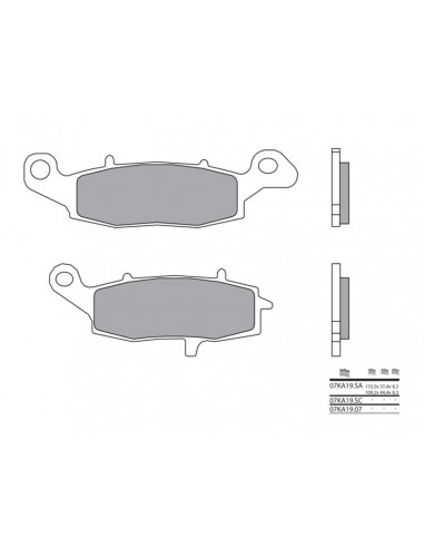 Plaquettes de frein BREMBO route métal fritté - 07KA19LA