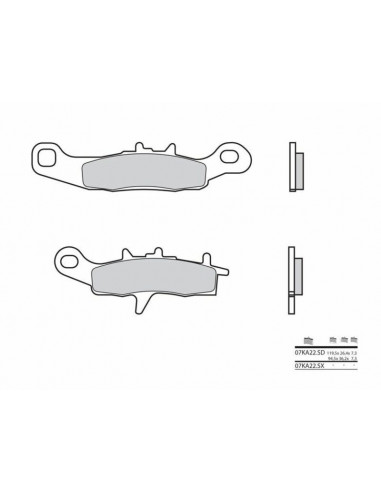 Plaquettes de frein BREMBO Off-Road métal fritté - 07KA22SD