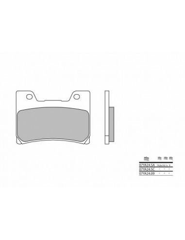 Plaquettes de frein BREMBO route métal fritté - 07YA24SA