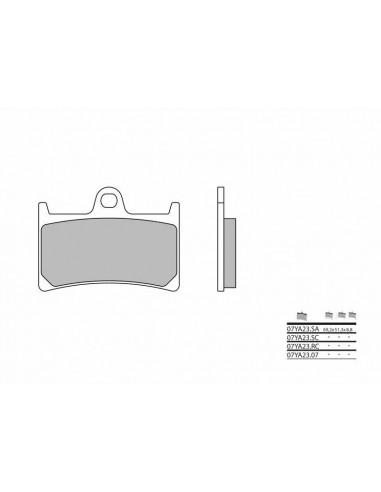 Plaquettes de frein BREMBO route carbone céramique - 07YA2307