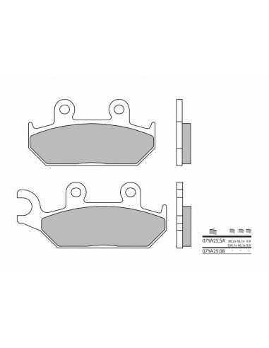 Plaquettes de frein BREMBO route métal fritté - 07YA25SA