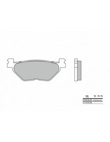 Plaquettes de frein BREMBO route métal fritté - 07YA39SP