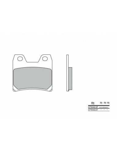 Plaquettes de frein BREMBO route métal fritté - 07YA40SP