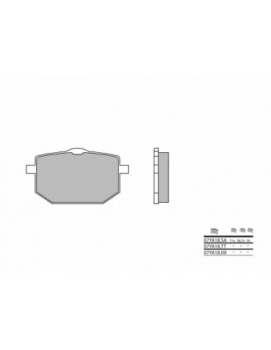 Plaquettes de frein BREMBO route métal fritté - 07YA18SA