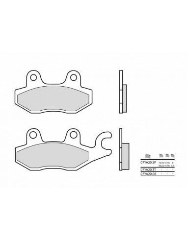 Plaquettes de frein BREMBO route carbone céramique - 07YA2008