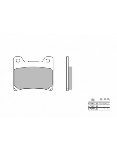 Plaquettes de frein BREMBO route métal fritté - 07YA11SA