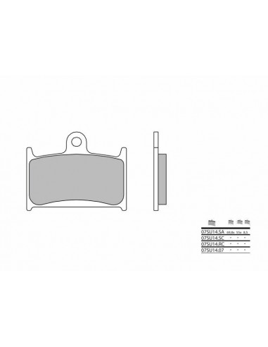 Plaquettes de frein BREMBO route métal fritté - 07SU14SA