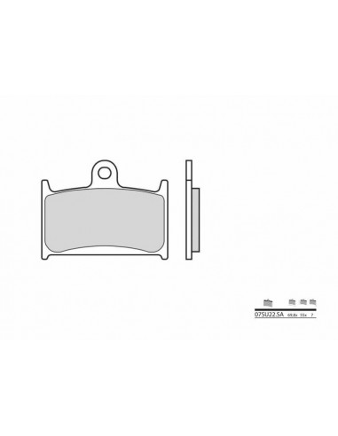 Plaquettes de frein BREMBO route métal fritté - 07SU22SA