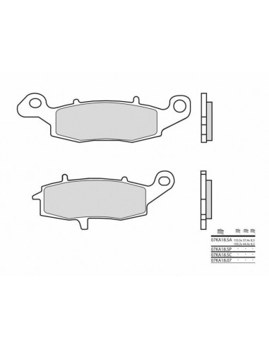 Plaquettes de frein BREMBO route carbone céramique - 07KA1807