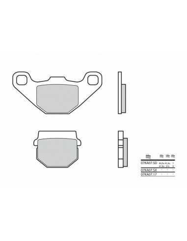 Plaquettes de frein BREMBO route carbone céramique - 07KA0717