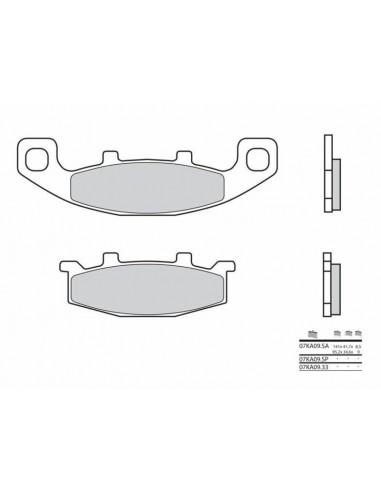 Plaquettes de frein BREMBO route carbone céramique - 07KA0933