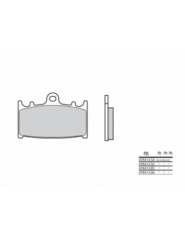 Plaquettes de frein BREMBO route carbone céramique - 07KA1306