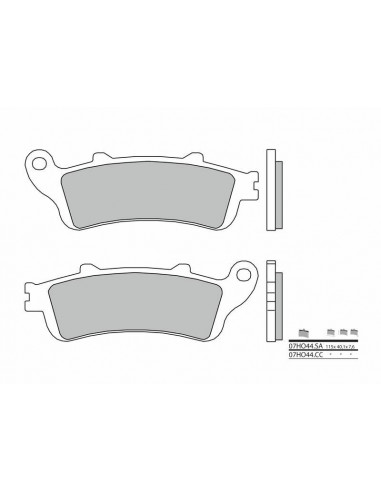 Plaquettes de frein BREMBO route métal fritté - 07HO44SA