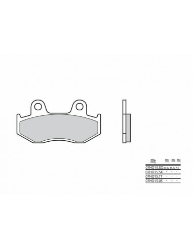 Plaquettes de frein BREMBO Off-Road métal fritté - 07HO15SD