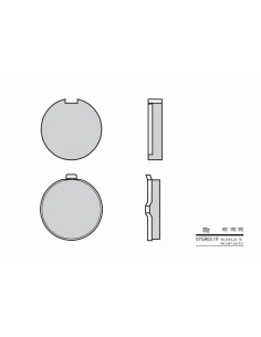 Plaquettes de frein BREMBO route carbone céramique - 07GR6319