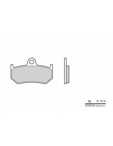 Plaquettes de frein BREMBO route métal fritté - 07GR35SP