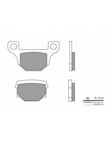 Plaquettes de frein BREMBO route carbone céramique - 07GR09CC