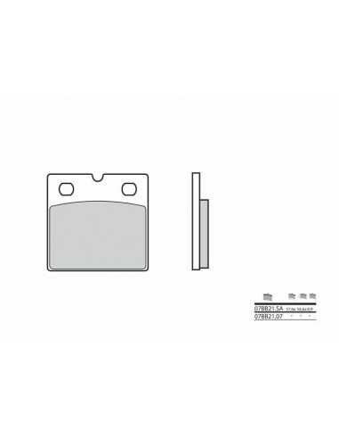 Plaquettes de frein BREMBO route carbone céramique - 07BB2107