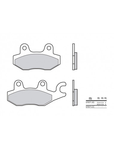 Plaquettes de frein BREMBO Scooter carbone céramique - 07071CC