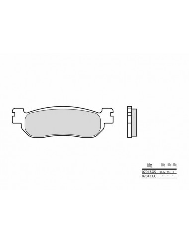 Plaquettes de frein BREMBO Scooter carbone céramique - 07043CC