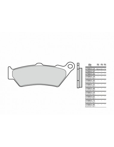 Plaquettes de frein BREMBO route métal fritté - 07BB03SA