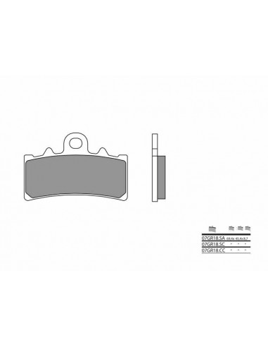 Plaquettes de frein BREMBO route carbone céramique - 07GR18CC