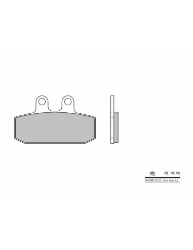 Plaquettes de frein BREMBO route carbone céramique - 07GR13CC