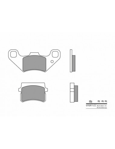 Plaquettes de frein BREMBO route carbone céramique - 07GR11CC