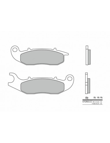 Plaquettes de frein BREMBO route carbone céramique - 07GR03CC