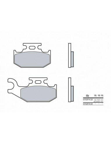 Plaquettes de frein BREMBO Off-Road métal fritté - 07GR74SD