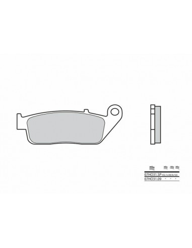 Plaquettes de frein BREMBO route métal fritté - 07HO31SP