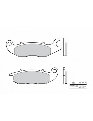 Plaquettes de frein BREMBO route carbone céramique - 07HO5606