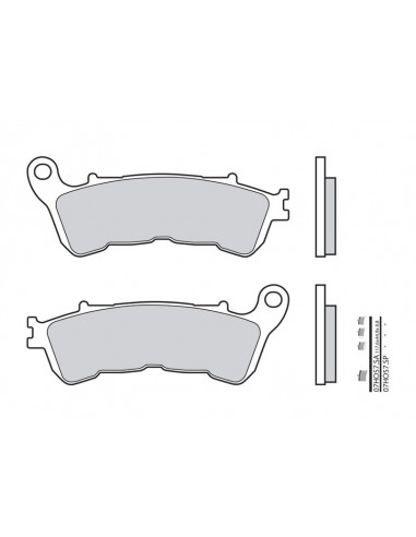 Plaquettes de frein BREMBO route métal fritté - 07HO57LA