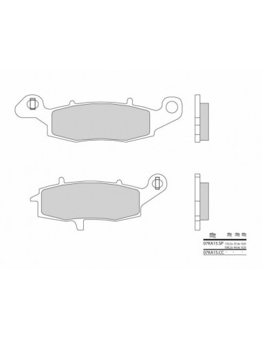 Plaquettes de frein BREMBO route métal fritté - 07KA15SP