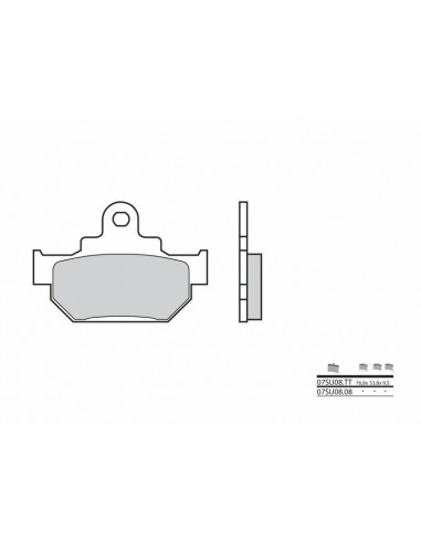 Plaquettes de frein BREMBO route carbone céramique - 07SU0808