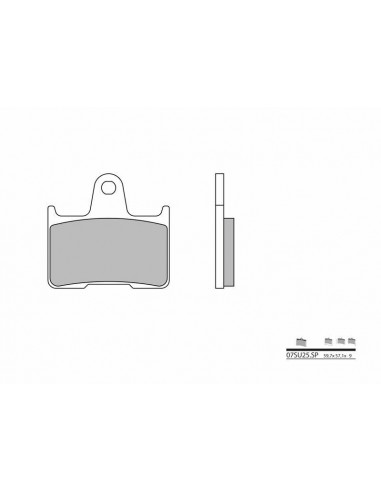 Plaquettes de frein BREMBO route métal fritté - 07SU25SP