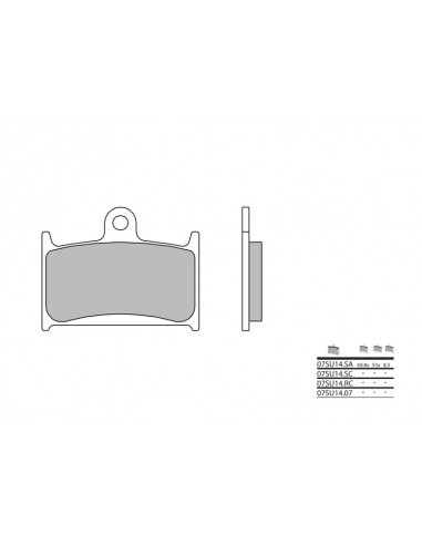 Plaquettes de frein BREMBO route métal fritté - 07SU14LA