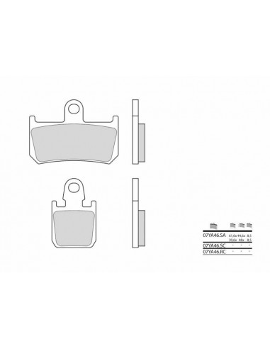 Plaquettes de frein BREMBO carbone céramique - 07YA46RC