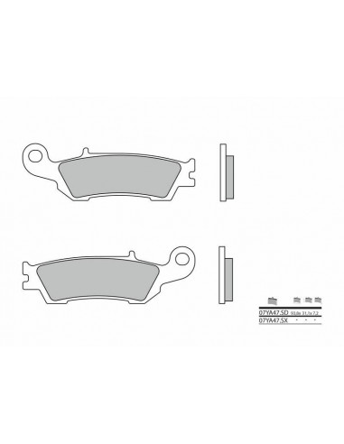 Plaquettes de frein BREMBO Off-Road métal fritté - 07YA47SD