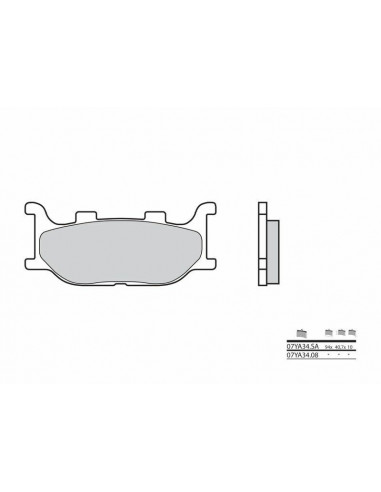 Plaquettes de frein BREMBO route carbone céramique - 07YA3408