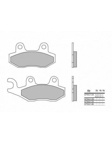 Plaquettes de frein BREMBO route carbone céramique - 07YA2106