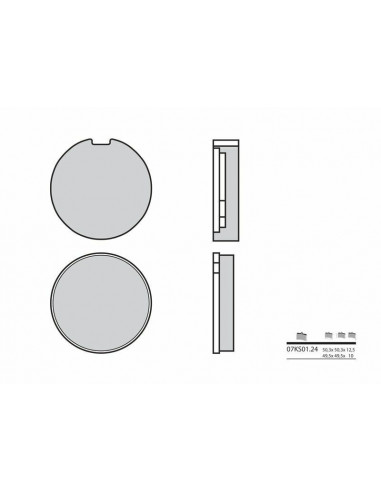 Plaquettes de frein BREMBO route carbone céramique - 07KS0124