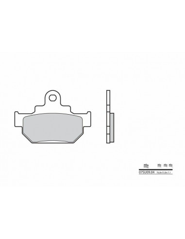 Plaquettes de frein BREMBO route carbone céramique - 07SU0904