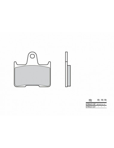 Plaquettes de frein BREMBO route métal fritté - 07KA21SP