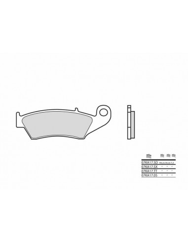 Plaquettes de frein BREMBO route carbone céramique - 07KA1705