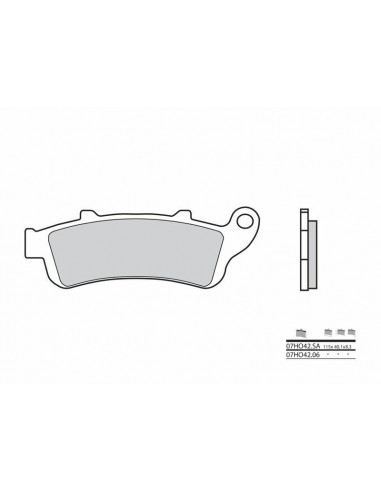 Plaquettes de frein BREMBO route carbone céramique - 07HO4206