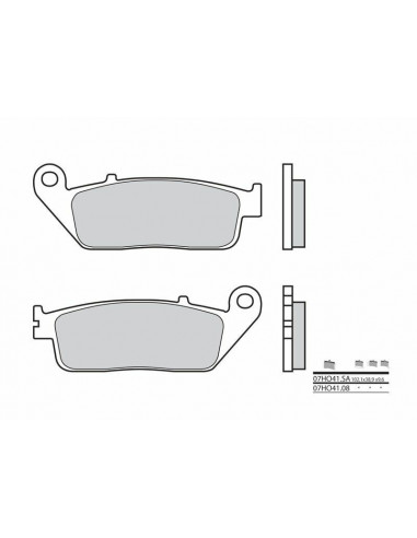 Plaquettes de frein BREMBO route carbone céramique - 07HO4108