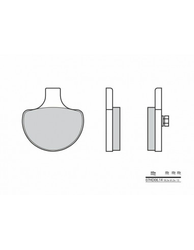 Plaquettes de frein BREMBO route carbone céramique - 07HD0614